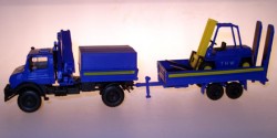 Mercedes Benz Unimog THW + Anhänger/Gabelstapler